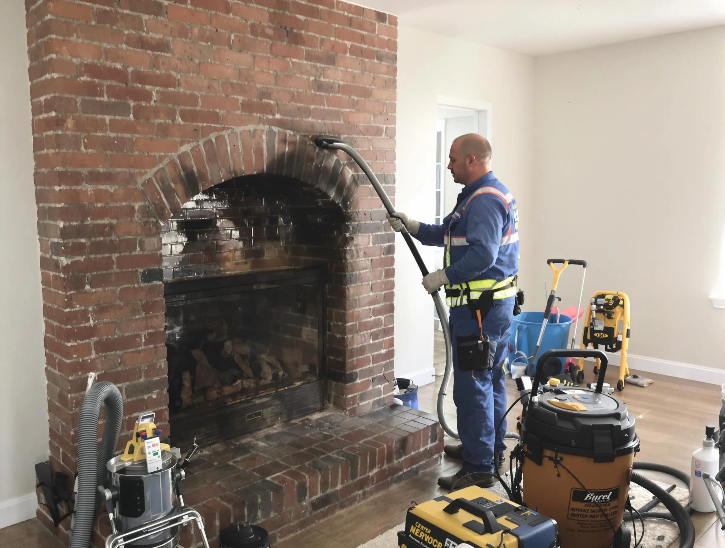 Hiram Chimney Sweep expert performing detailed chimney sweep in Hiram, GA