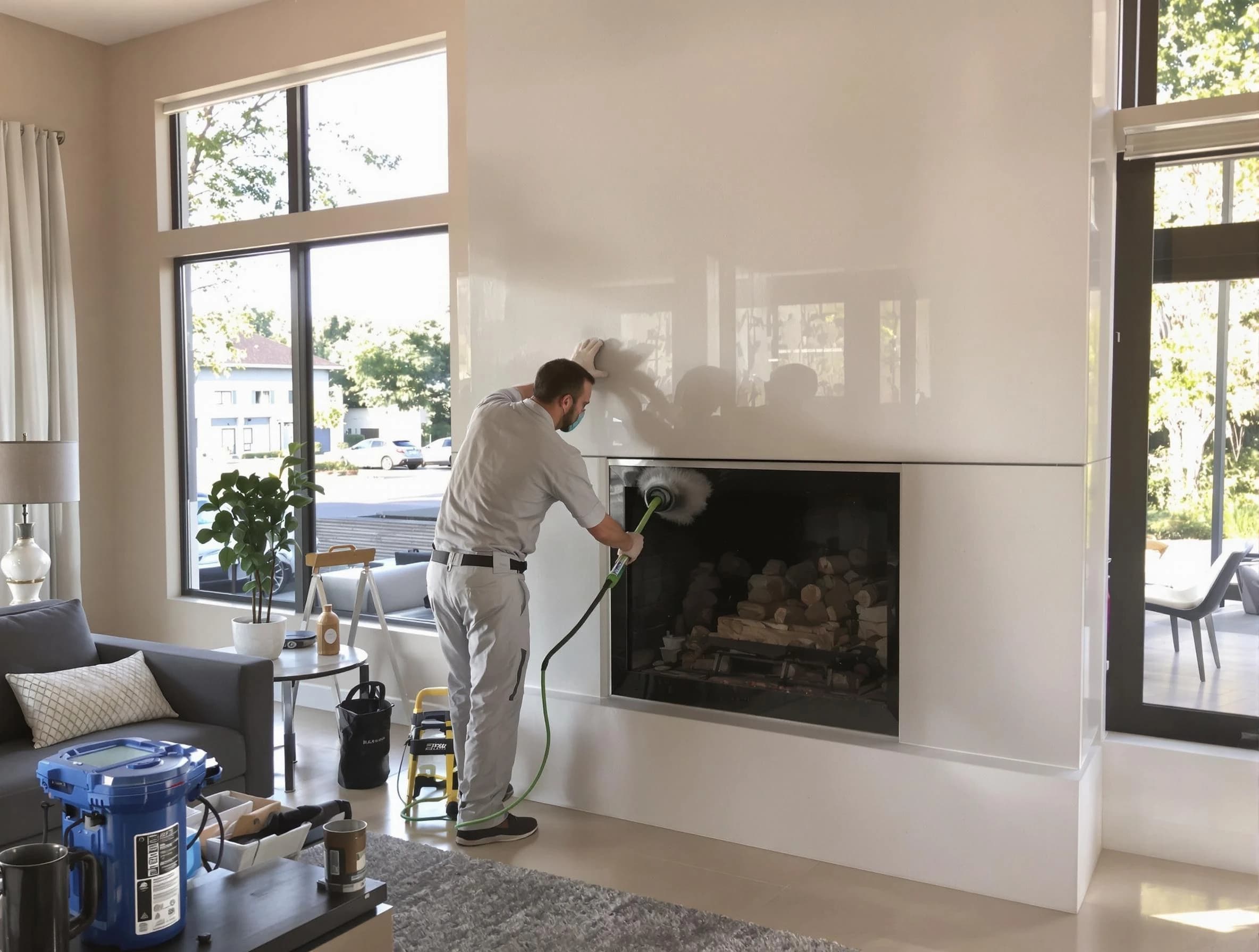 Hiram Chimney Sweep performing thorough soot removal in Hiram, GA