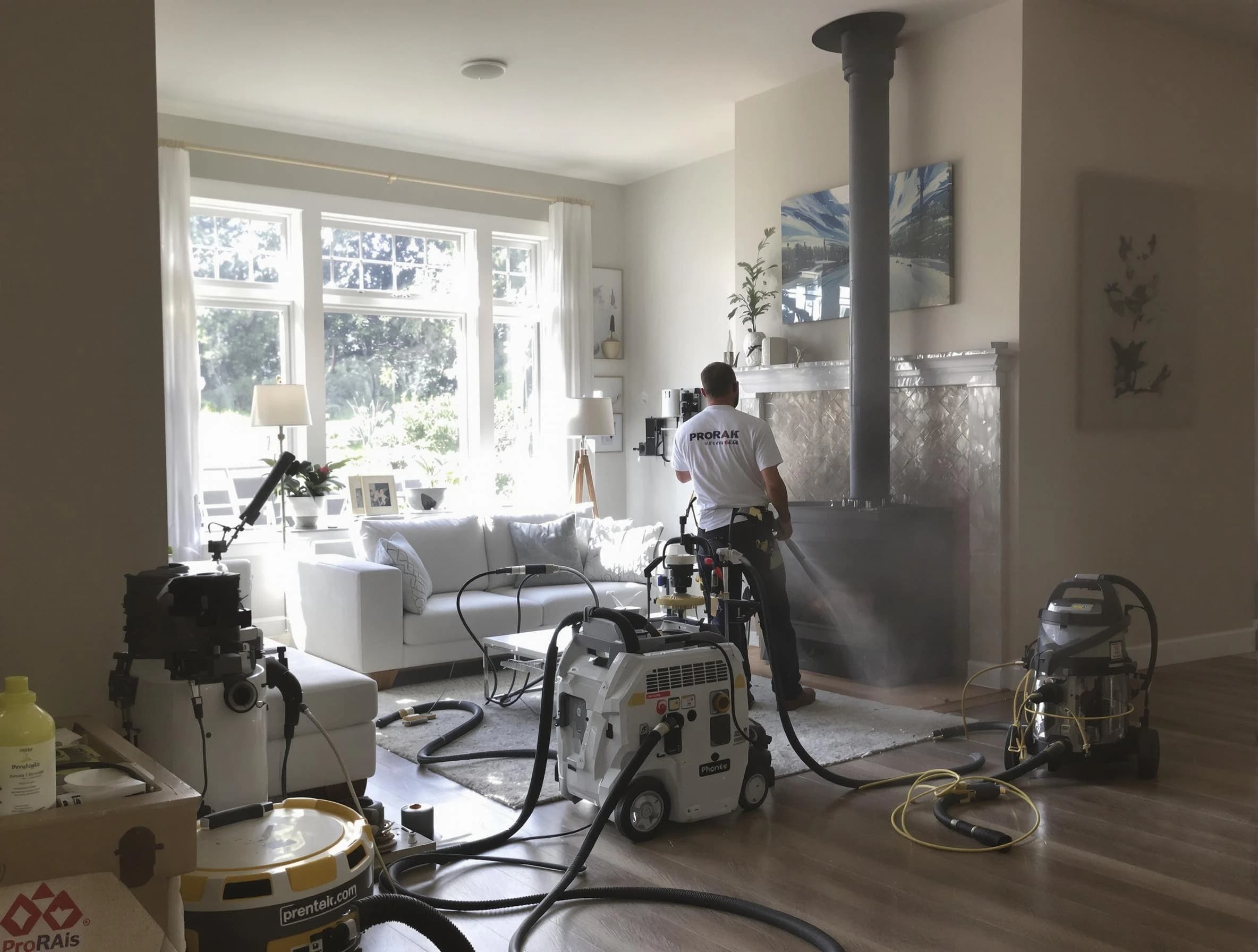 Soot removal service by Hiram Chimney Sweep for a fireplace in Hiram, GA