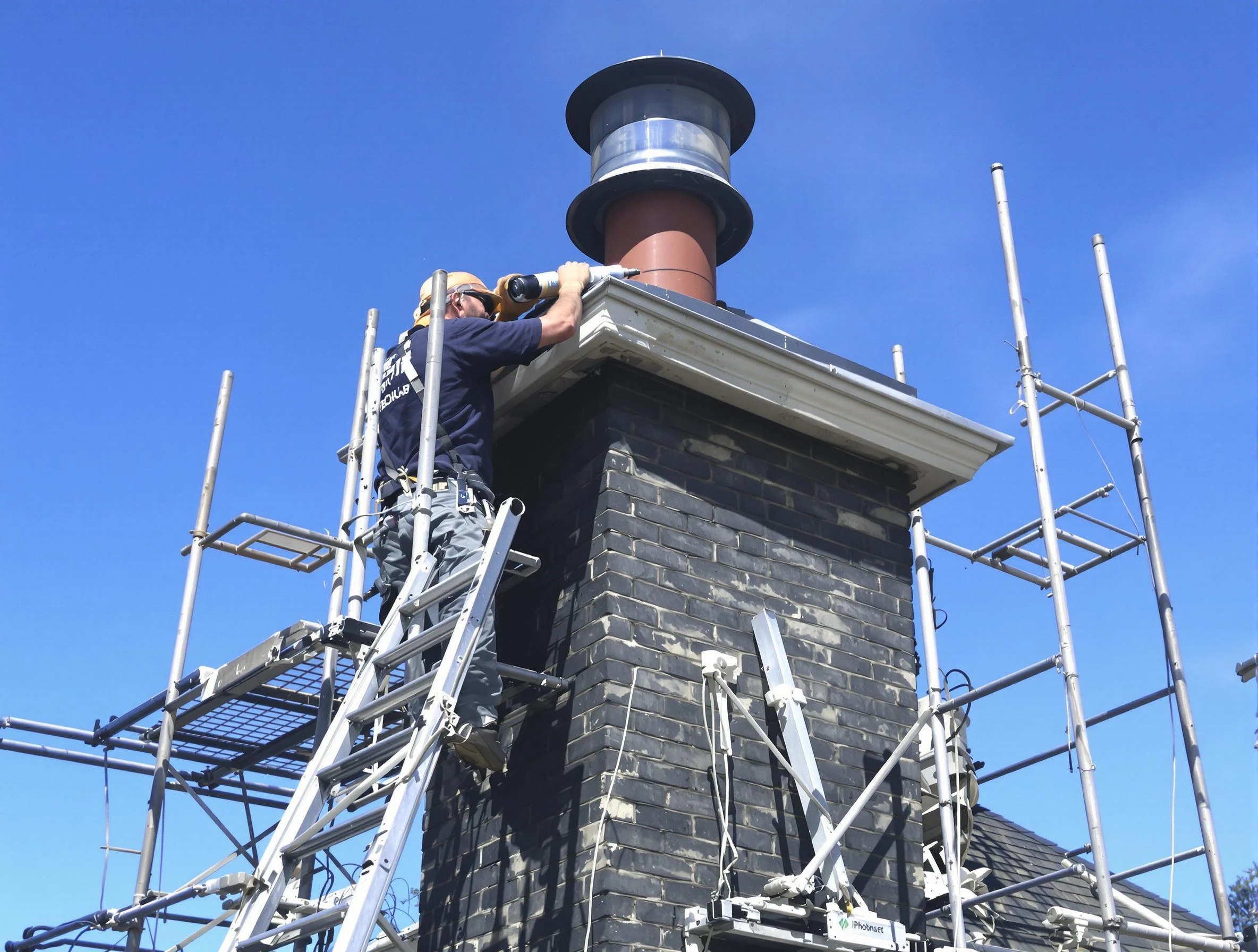 Sturdy chimney crown finished by Hiram Chimney Sweep in Hiram, GA