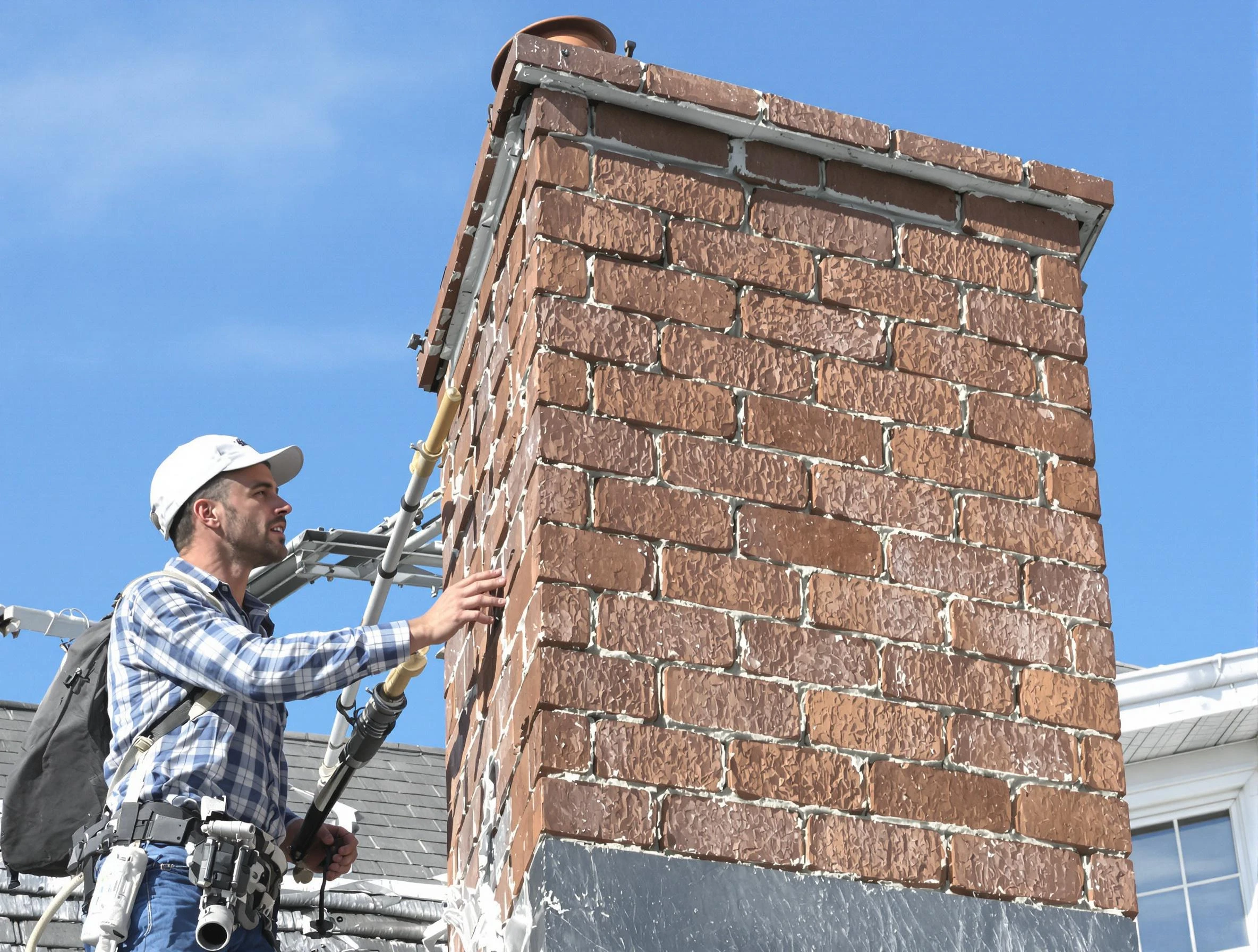 Brickwork for a chimney rebuild by Hiram Chimney Sweep in Hiram, GA