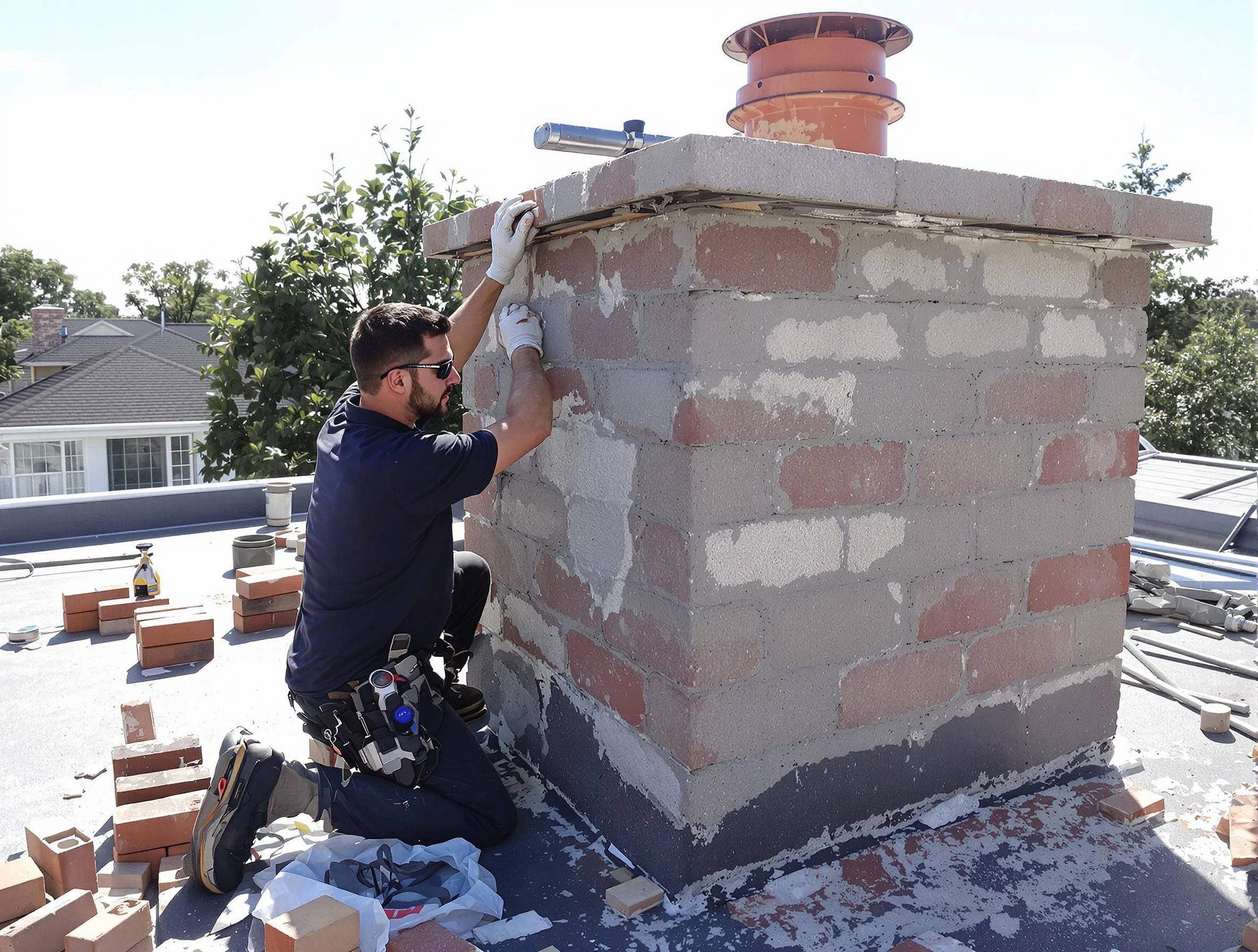 Advanced chimney repair process by Hiram Chimney Sweep in Hiram, GA