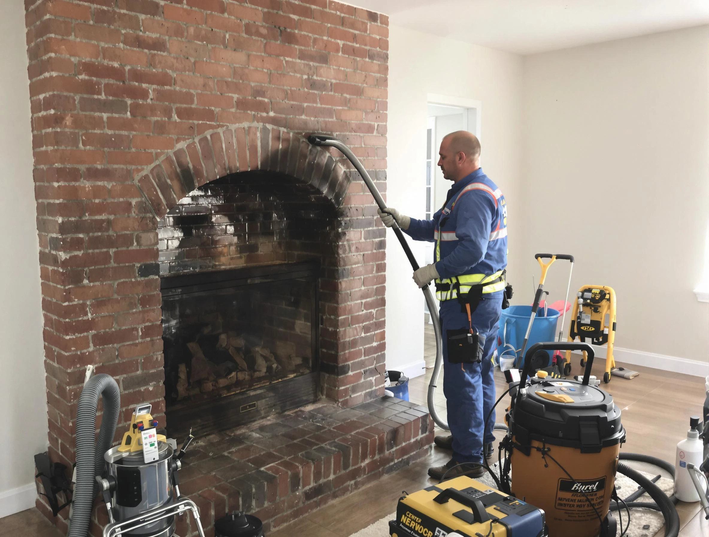 Hiram Chimney Sweep expert performing detailed chimney sweep in Hiram, GA